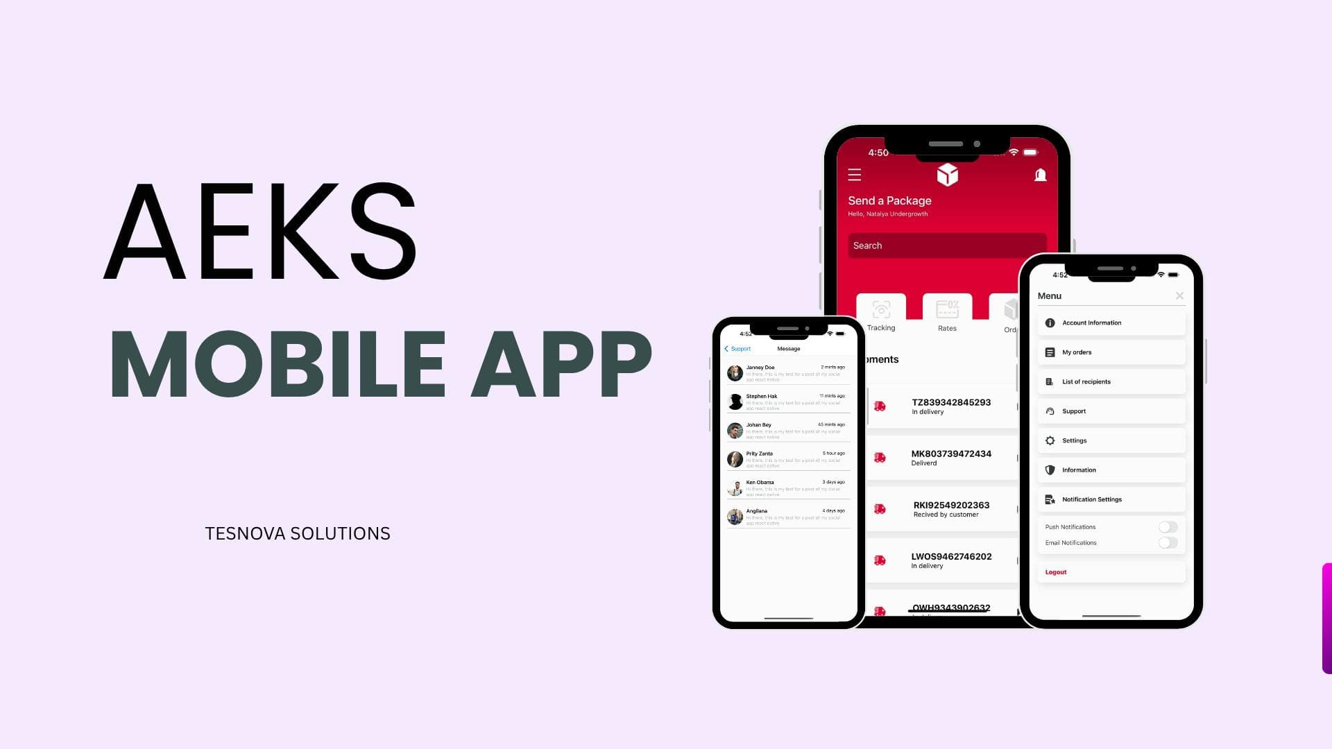 Aeks - Parcel Tracking App screen 2
