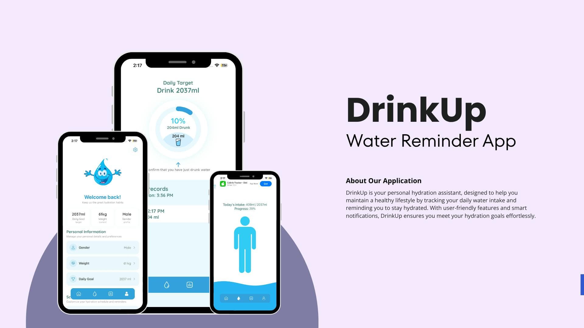DrinkUp - Water Reminder App screen 3